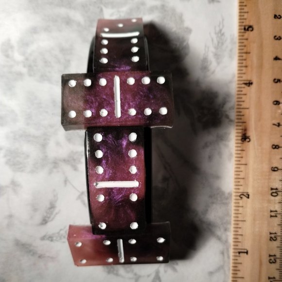 Accessories - Hand made Pink and black dominoes hair clip